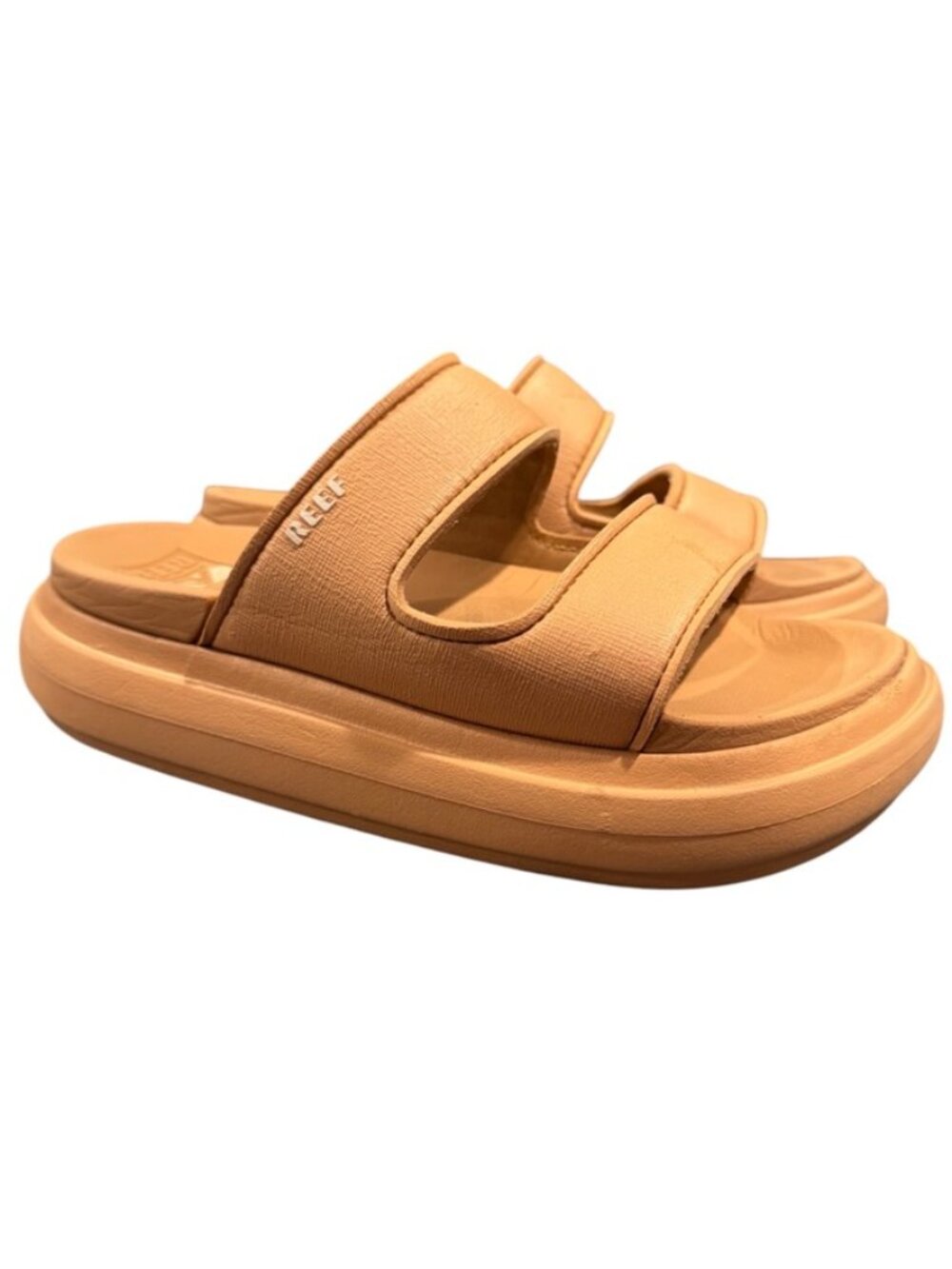 Reef Bondi Bay  Platform Slide Sandals Women’s 9 Tan 2” Platform Cushioned